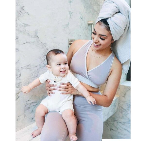 Simple Wishes Other - Simple Wishes Reversible Sleep Nursing Bra Sz M Lavender Heather Gray